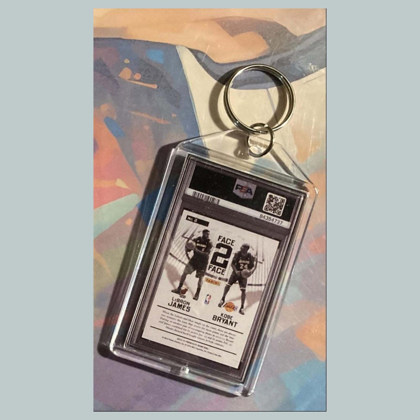 3541 2013 Panini Elite Face 2 Face Gold L.James-K.Bryant Custom Keychain Gift BKL KYC