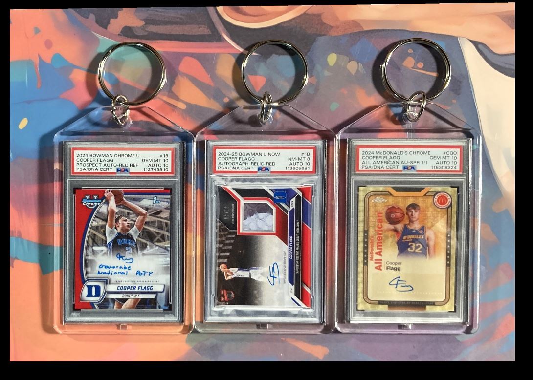 3154B Cooper Flag  3 Pack Bundle 3 Different Custom Novelty Keychains BKL KYC