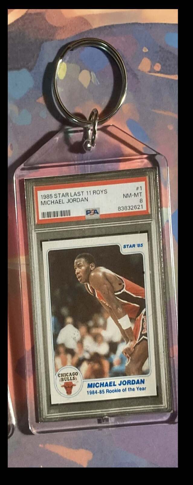 3235 Michael Jordan1985 Star ROY Custom Hand Made Keychain-Great Gift BKL KYC