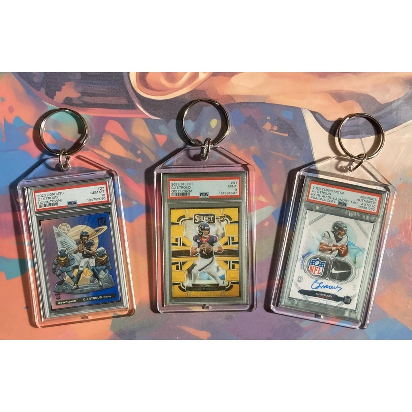 0291B CJ Stroud 3 Pack Bundle - 3 Different Custom Novelty Keychains -Great Gift