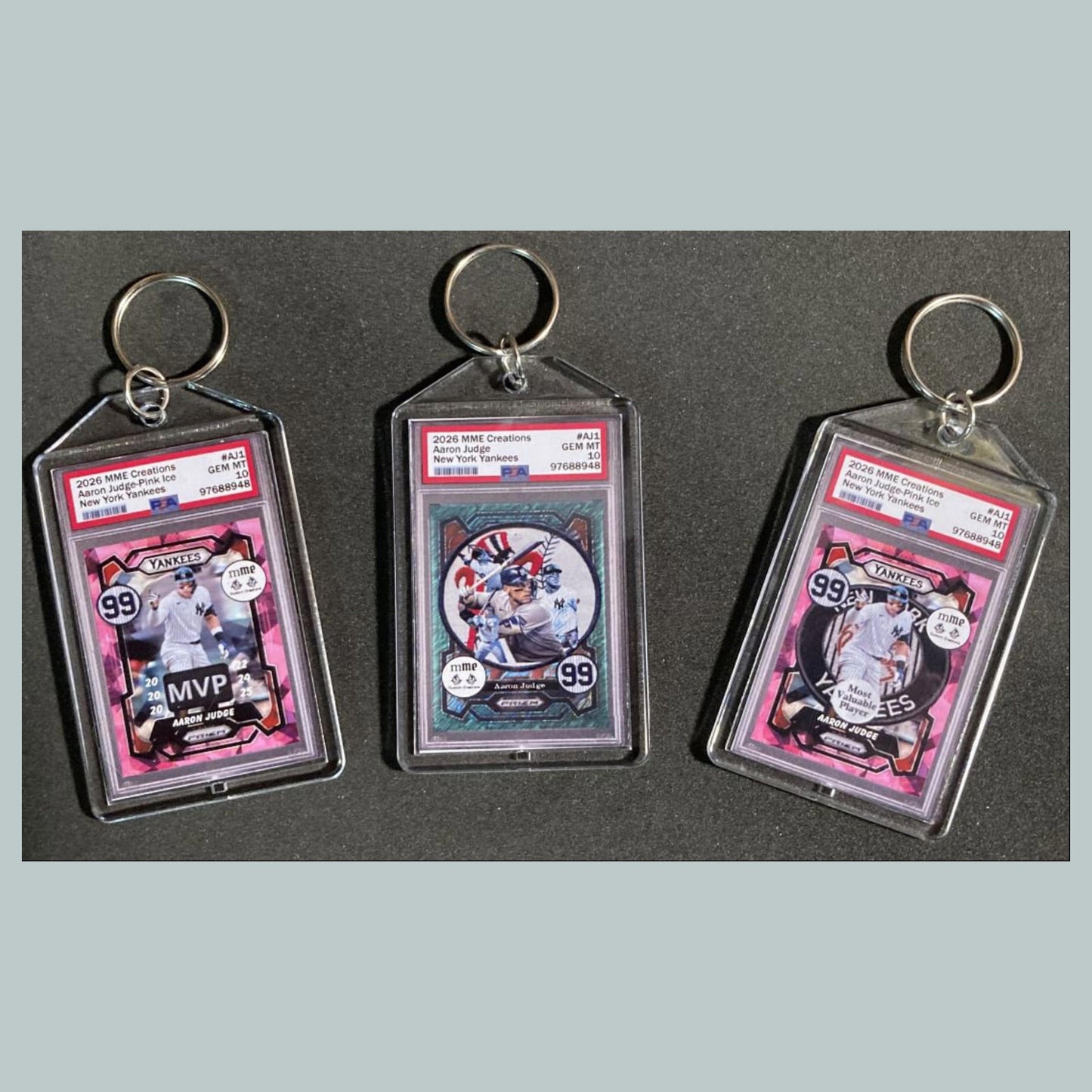 0837B Aaron Judge 3 Pack Bundle-Custom Hand Made Keychains