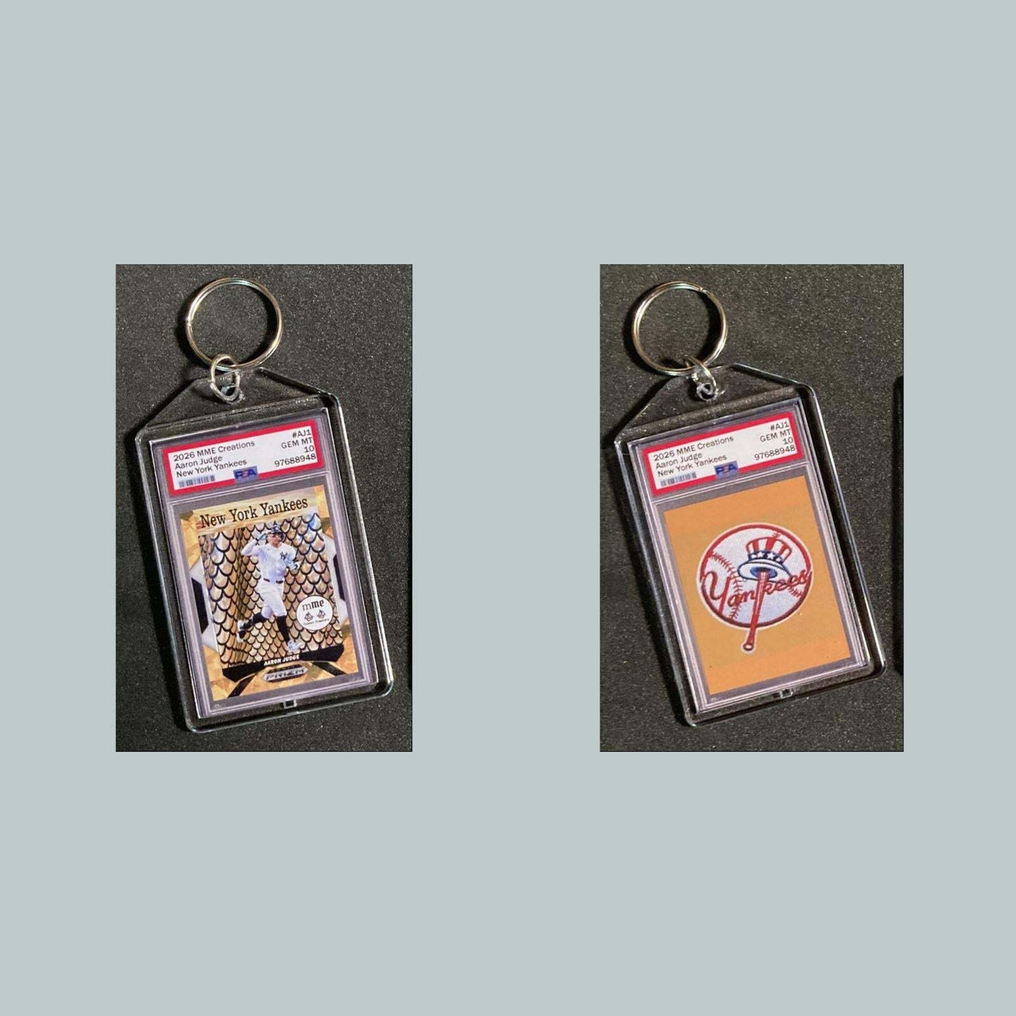3791 Aaron Judge Gold Mockup Custom Hand Made Keychain BBL KYC