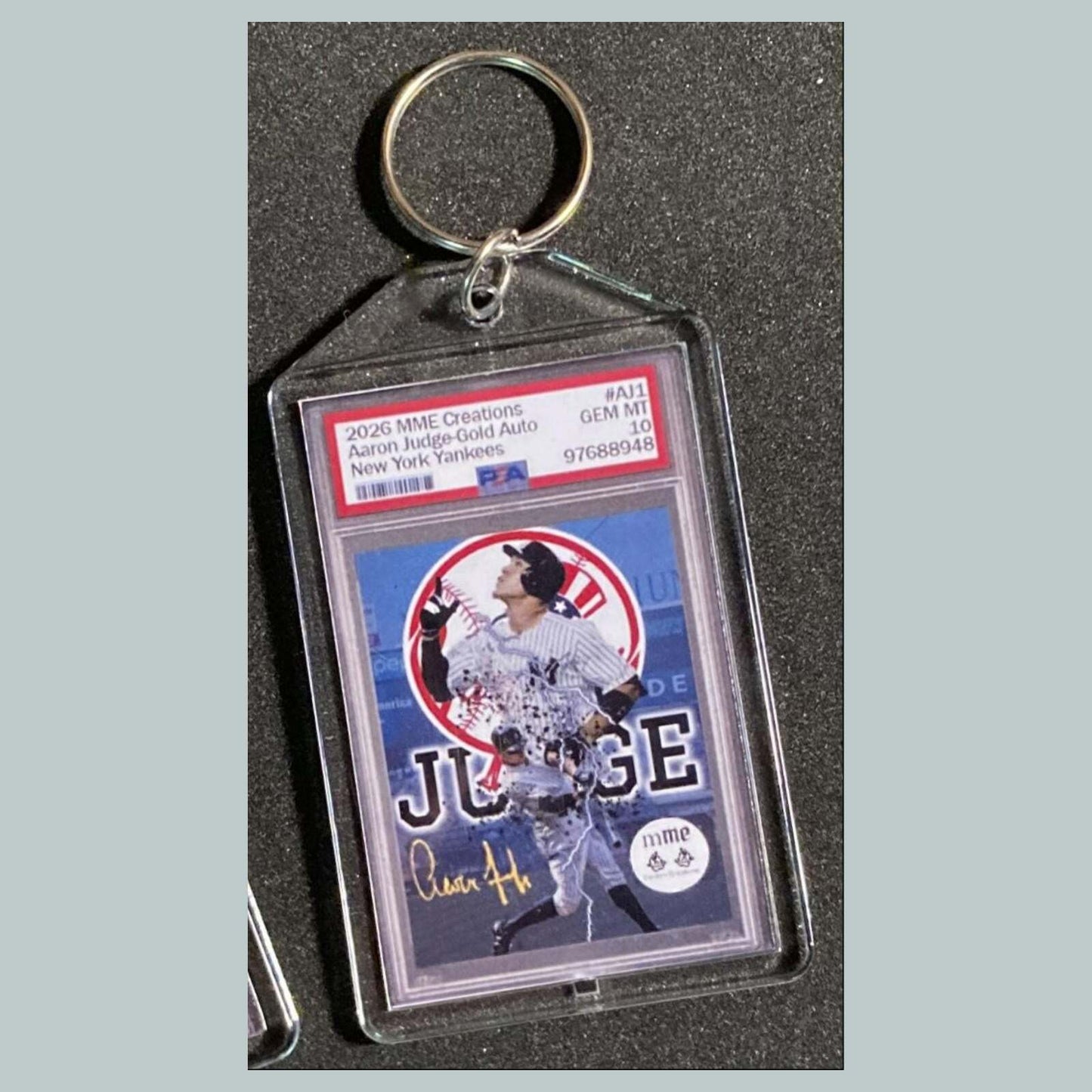 3792 Aaron Judge Gold Letters Auto Mockup Keychain BBL KYC