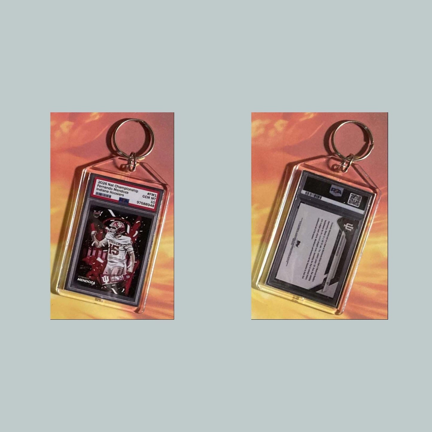 3728 Fernando Mendoza 2026 Nat Championship Mockup Custom Hand Made Keychain FBL
