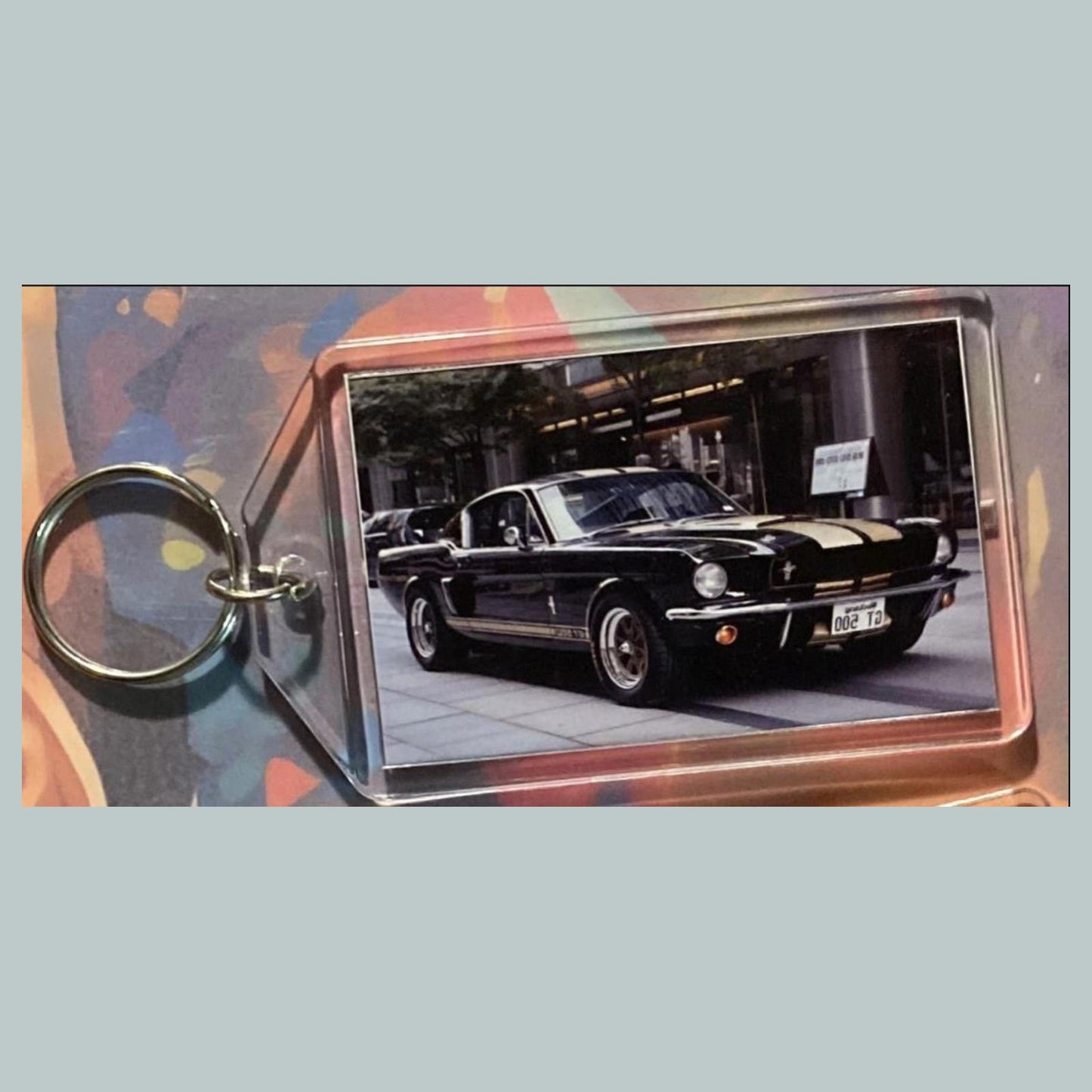 0591 1966 Ford Mustang Shelby GT350-H Special Edition Acrylic Keychain | Vintage Automobile Photo Keychain | Retro Vehicle Gift Double-Sided