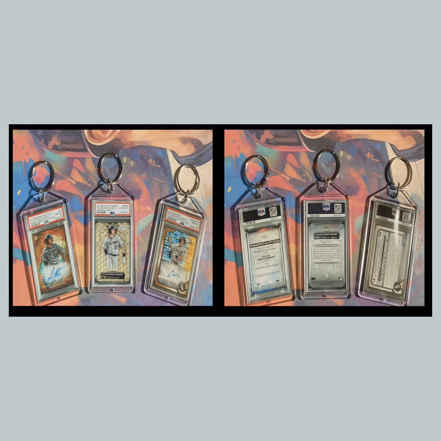 0507B Colson Montgomery 3 Pack Bundle -3 Different Custom Novelty Keychains-Gift