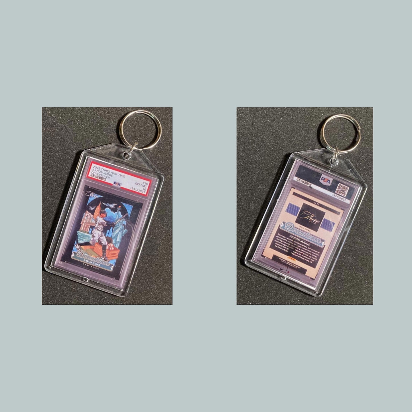 0833 egduJ noraA 2025 Panin Three and Two Downtown Custom Hand Made Keychain