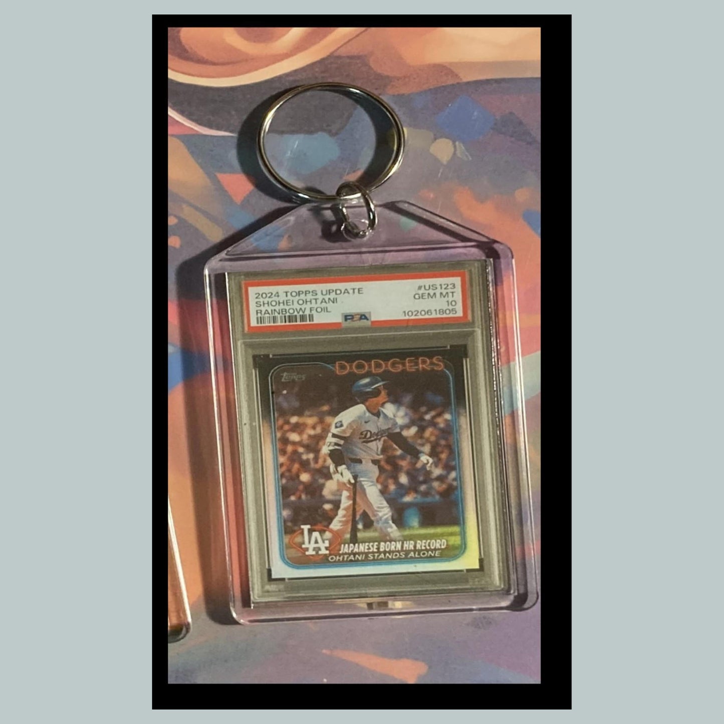 0532 SO 2024 Update Japanese Born HR Record Rainbow Foil Keychain