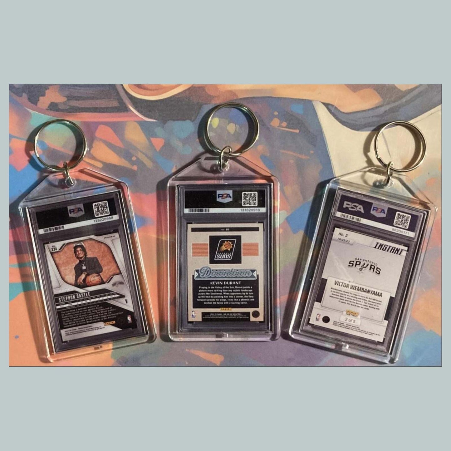 3540B Stephon Castle-Wembanyama-Durant 3 Pack Bundle-Custom Hand Made Keychains BKL KYC