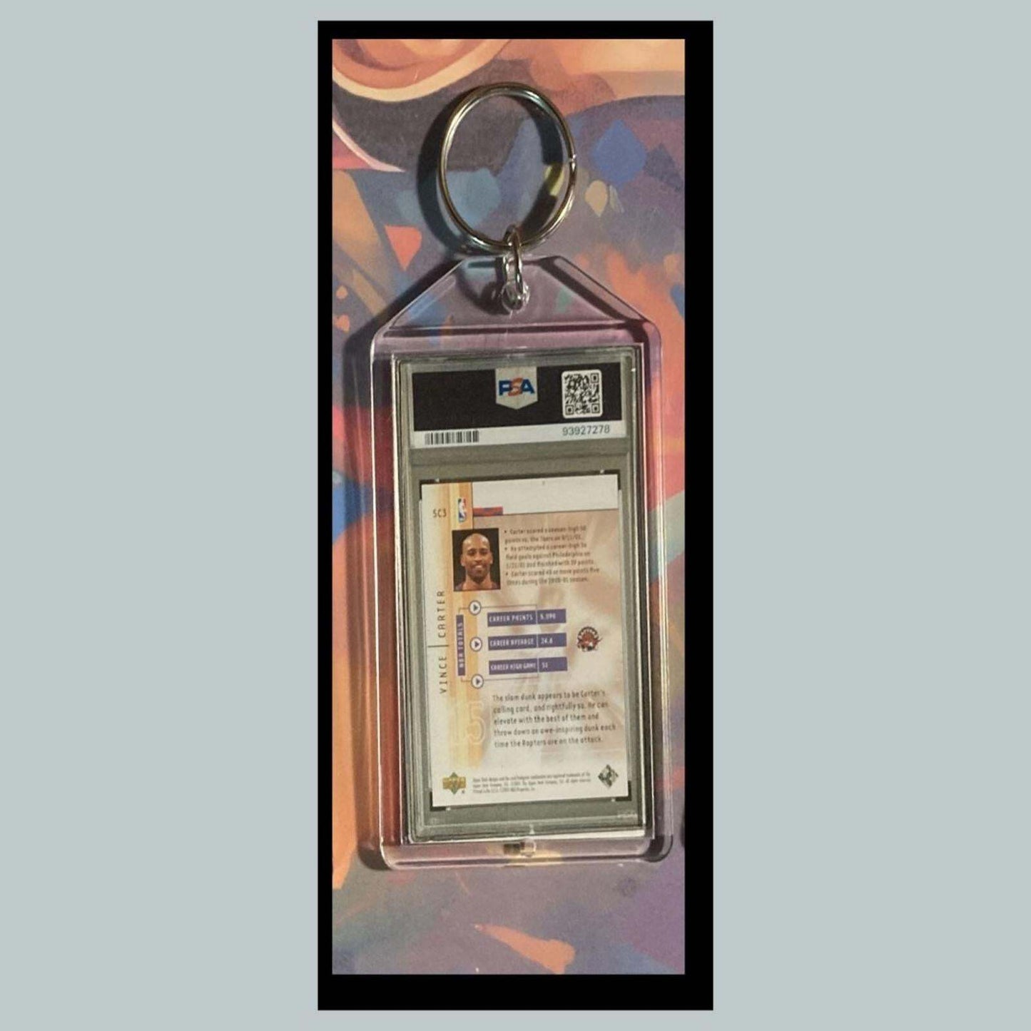 3412 Vince Carter 2001 Upper Deck SLAM Custom Keychain-Makes A Great Gift BKL KYC
