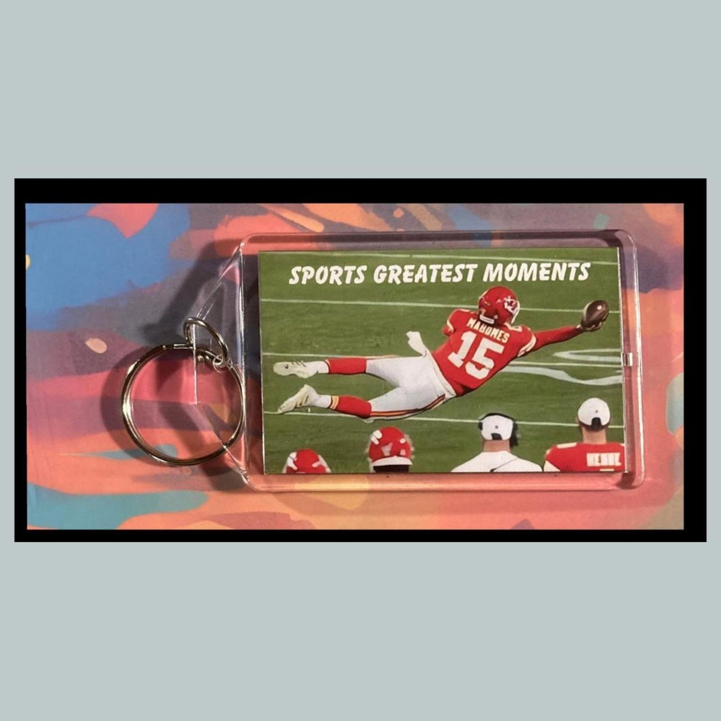 0381 Patrick Mahomes Sports Greatest Moments Custom Hand Made Keychain