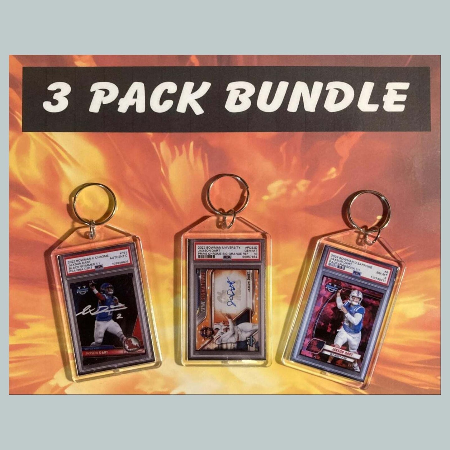 3536B Jaxson Dart 3 Pack Bundle - Custom Hand Made Novelty Keychains -Gift FBL