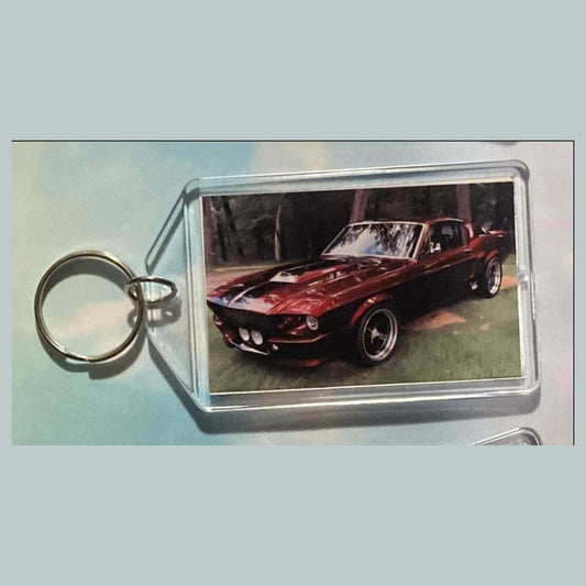 3559 1967 Ford Mustang Shelby GT500  Keychain |Vintage Automobile Photo Keychain MSC KYC