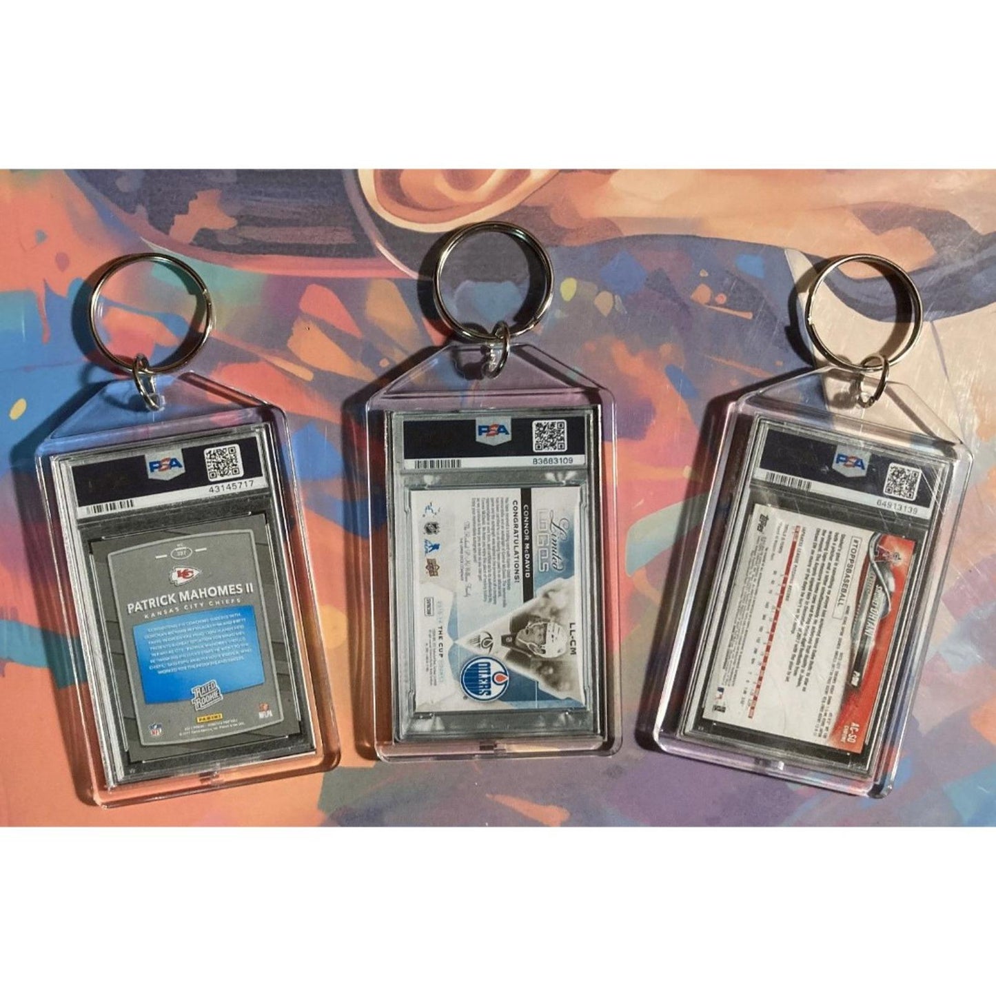 0269B Patrick Mahomes/McDavid/Ohtani Multi-Sport 3 Pack Bundle Novelty Keychains