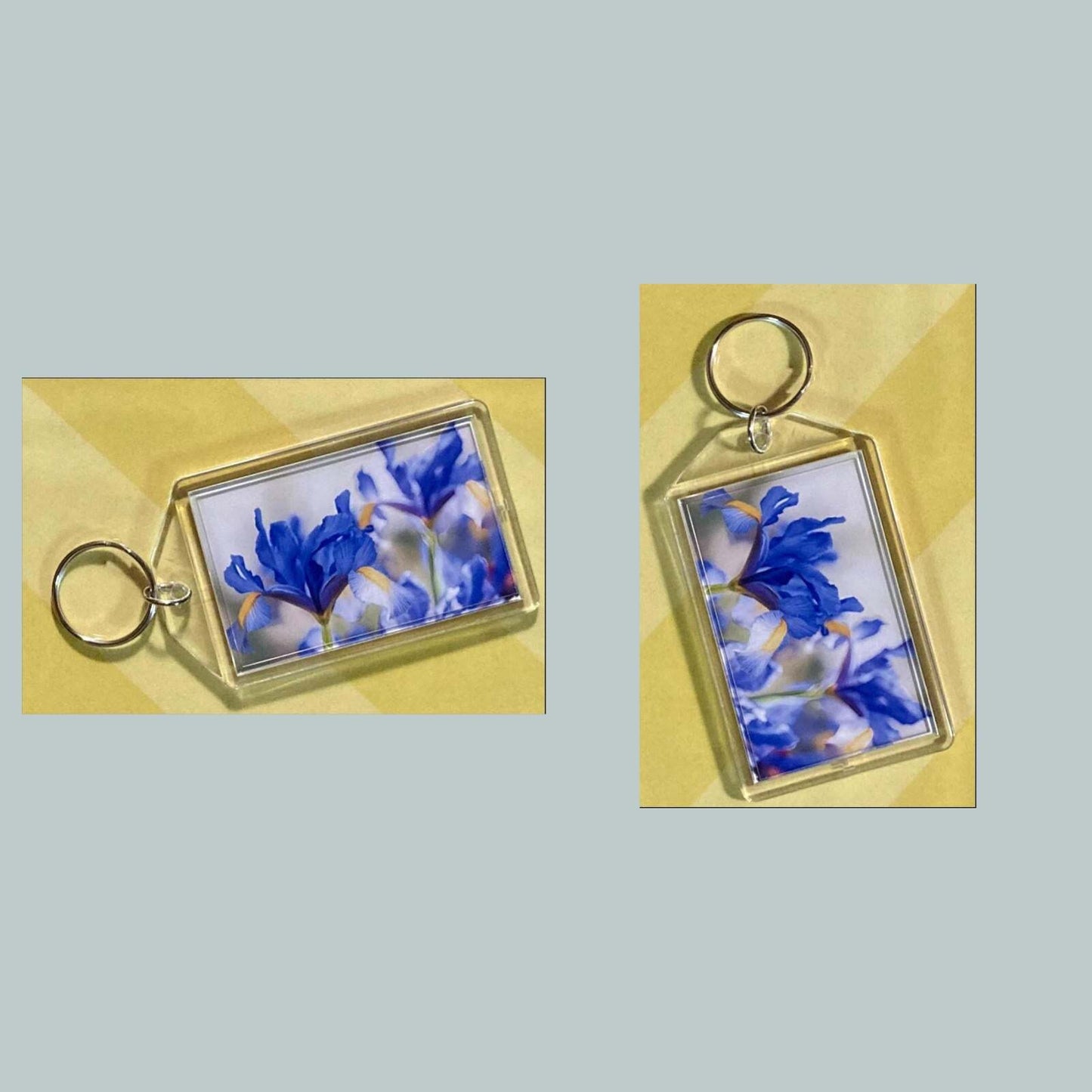 3677 Dutch Iris Acrylic Keychain | Floral Keychain | Flower Lover Gift MSC KYC
