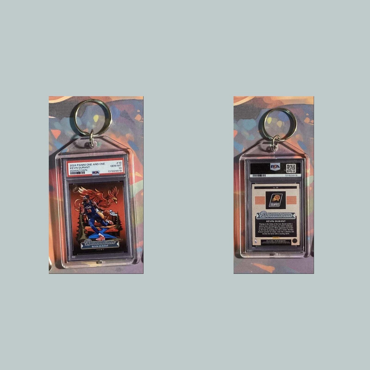 3543 2024 Panini One And One Kevin Durant Downtown Custom Keychain A Great Gift BKL KYC