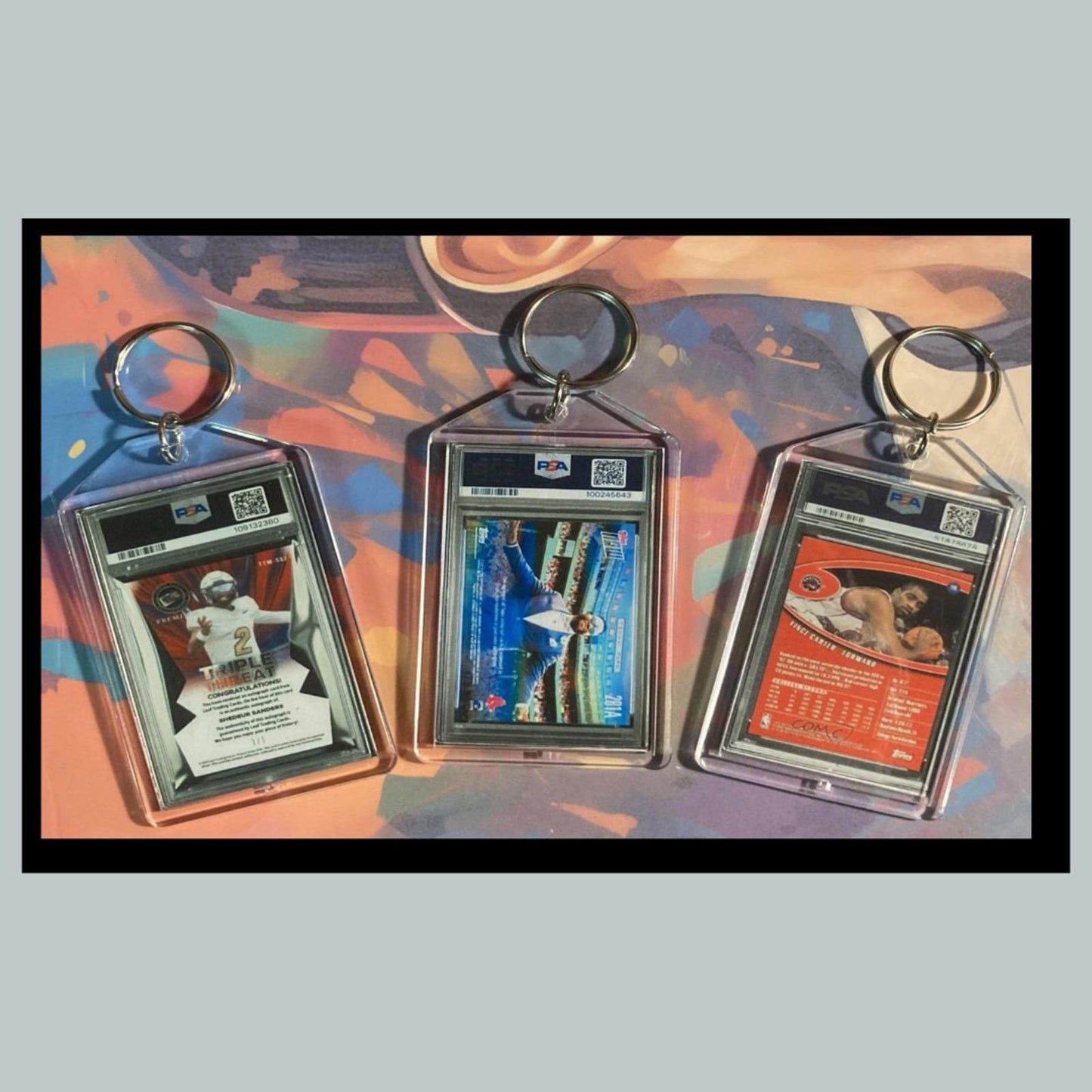 0460B Sanders/Ortiz/Carter 3 Pack Multi Sport Bundle - 3 Diff Novelty Keychains