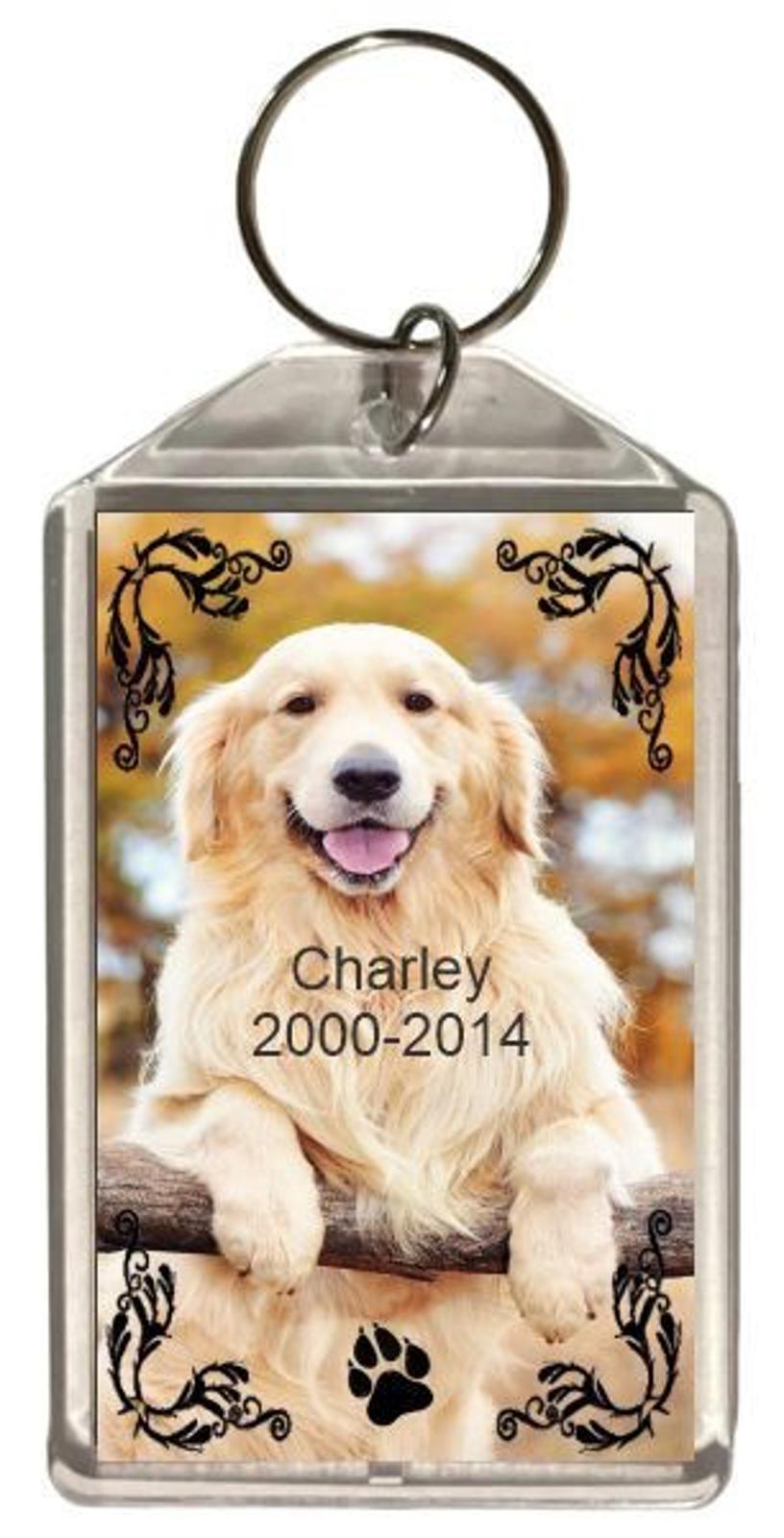 Personalized Pet Memorial Photo Keychain - Use Your Pictures