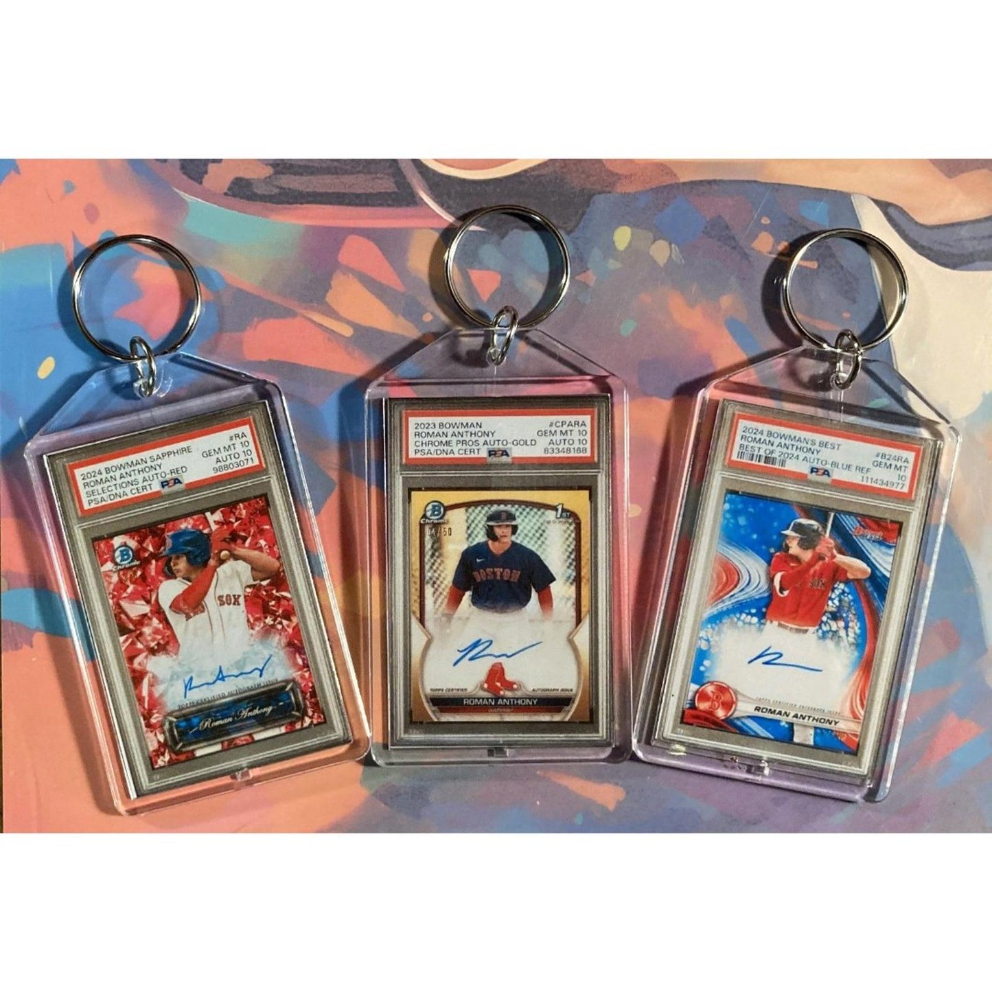 0193B Roman Anthony  3 Pack Bundle - 3 Different Custom Novelty Keychains -Gift