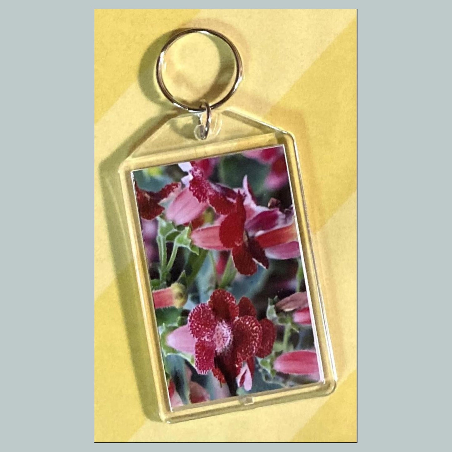 0745 Kohleria Acrylic Keychain | Floral Keychain | Flower Lover Gift | Botanical Purse Charm | Backpack Accessory