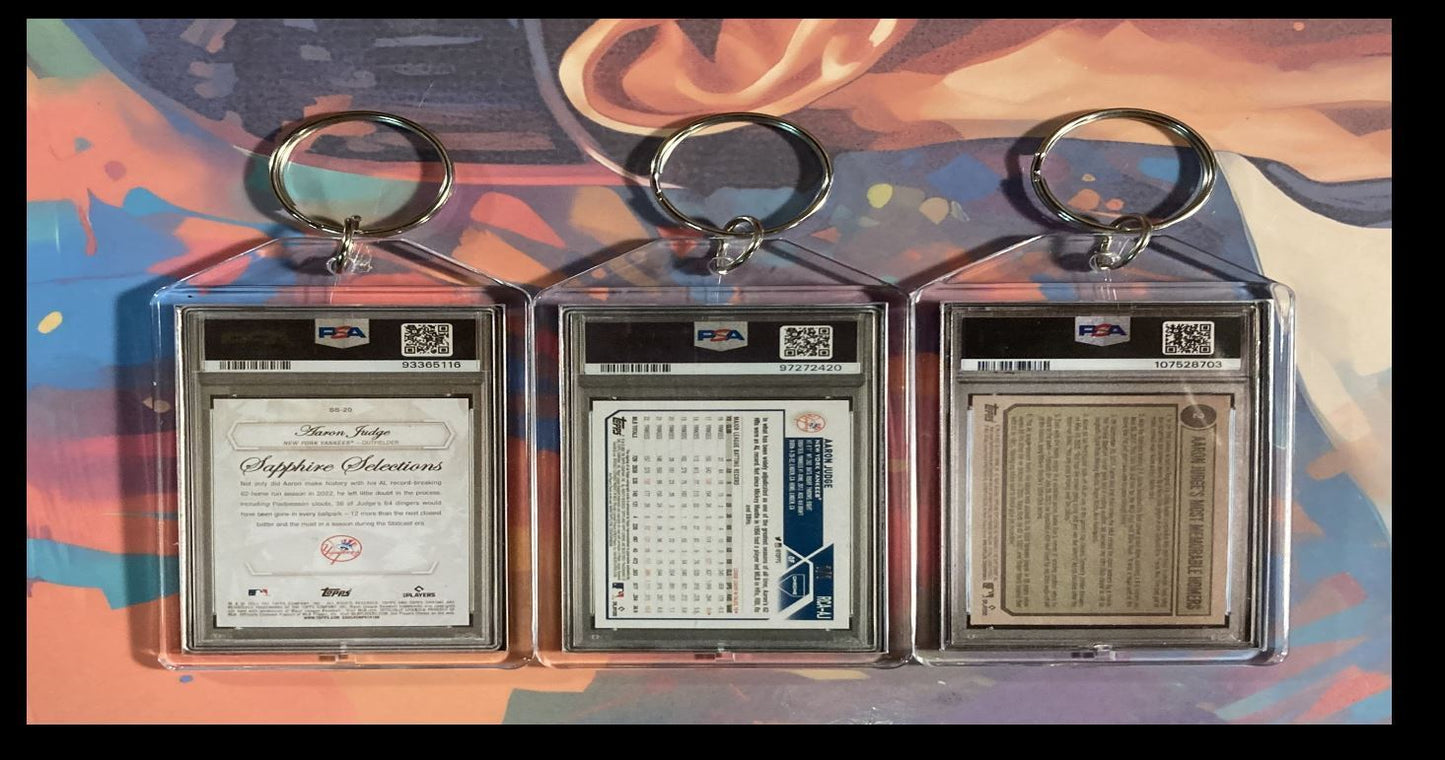 3140B Aaron Judge  3 Pack Bundle 3 Different Custom Novelty Keychains BBL KYC