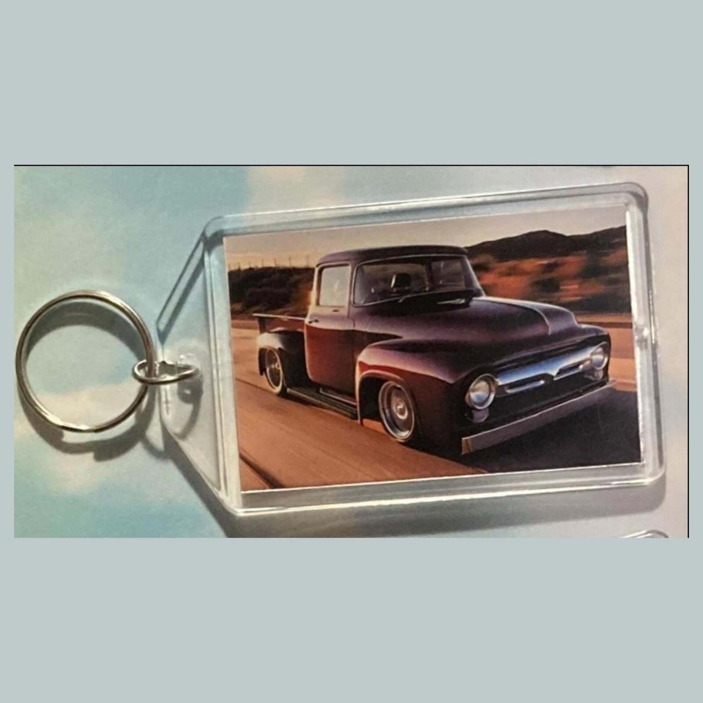 3555 1956 Ford F-100 Custom Pickup Truck  Keychain | Vintage Automobile Keychain MSC KYC