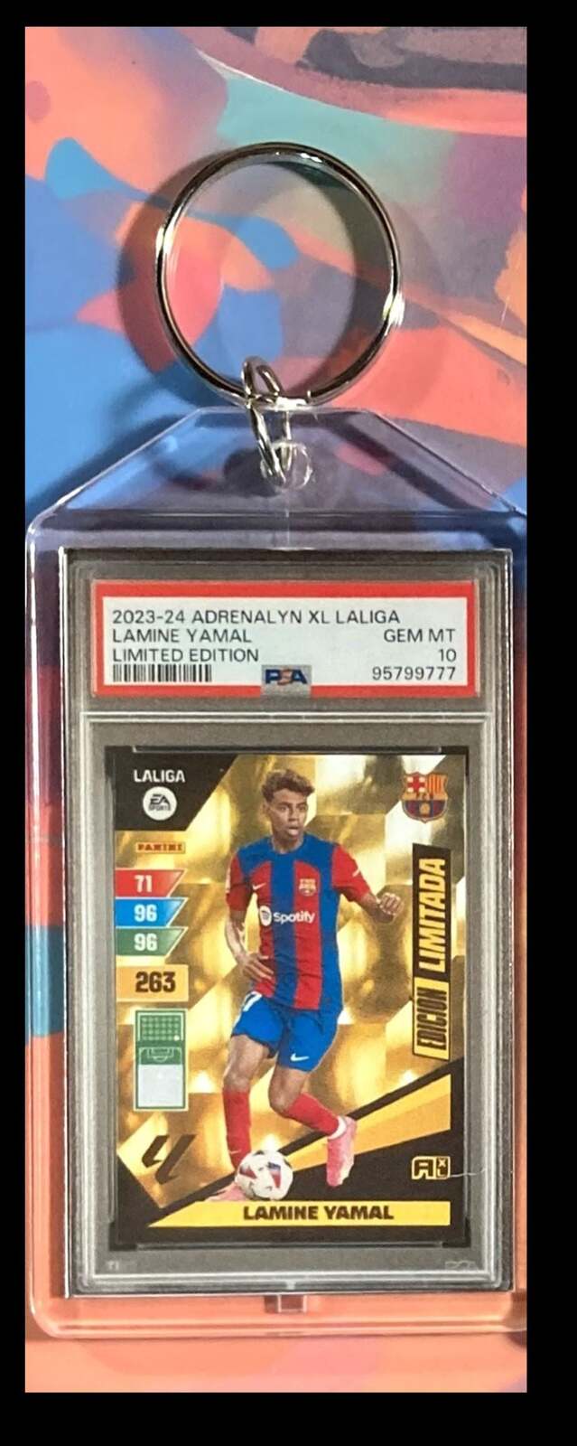 3087 Lamine Yamal  2023 Adrenalyn XL Laliga Limited Edition Keychain-Gift KYC MSC