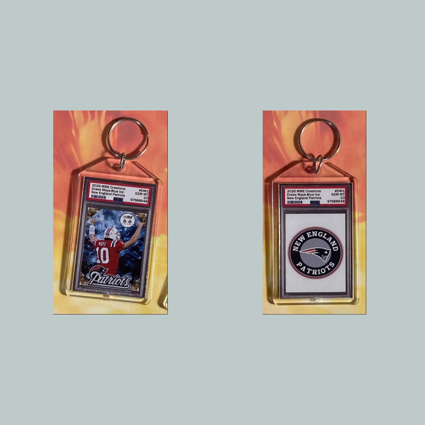0785 Drake Maye 2026 Mockup Custom Hand Made Keychain