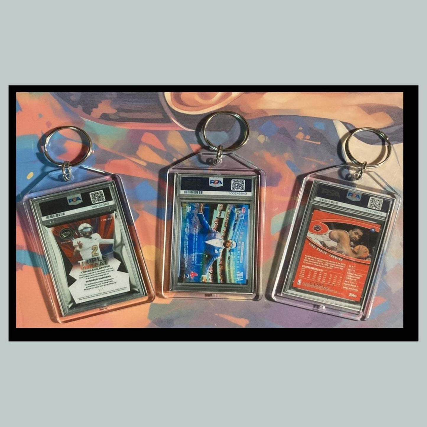 3417B Sanders/Ortiz/Carter 3 Pack Multi Sport Bundle - 3 Diff Novelty Keychains BBL KYC