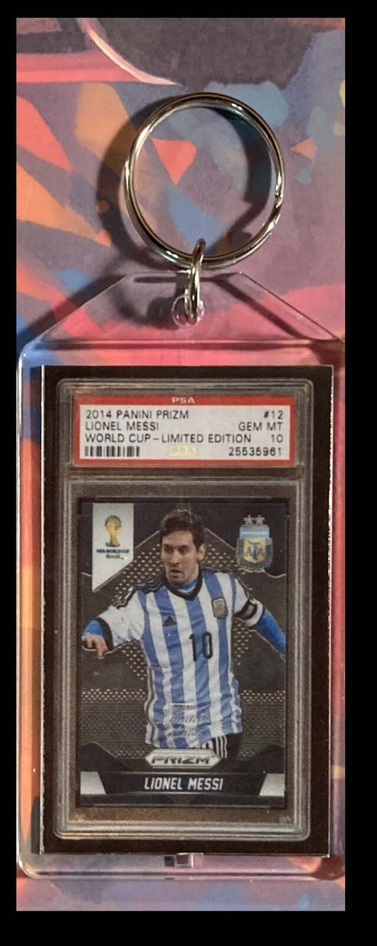 3091 Lionel Messi  2014 Panini Prizm World Cup Limited Edition Keychain KYC MSC