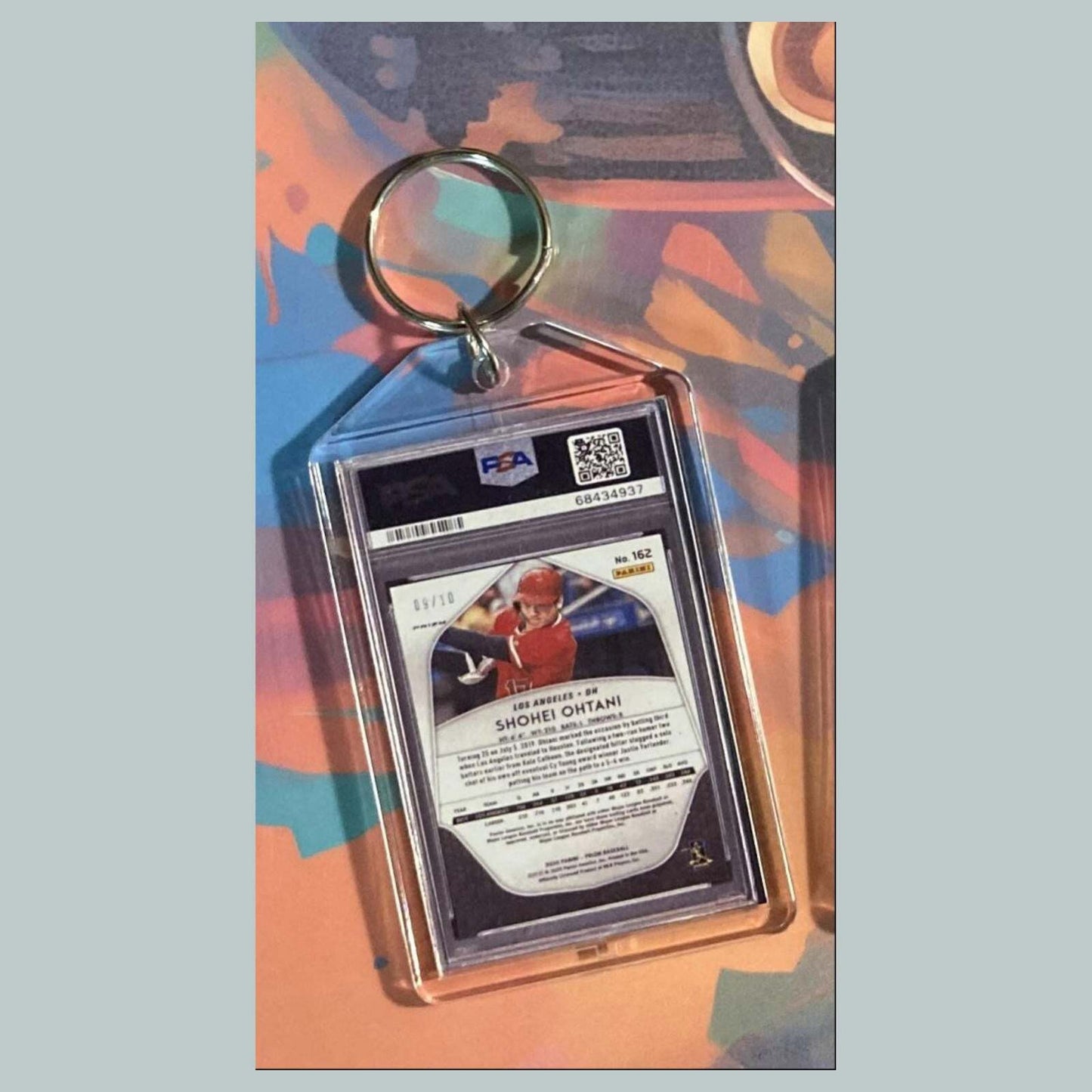 3544 2020 Panini Prizm Gold Donut Circles Prizm Shohei Ohtani Custom Keychain BBL KYC