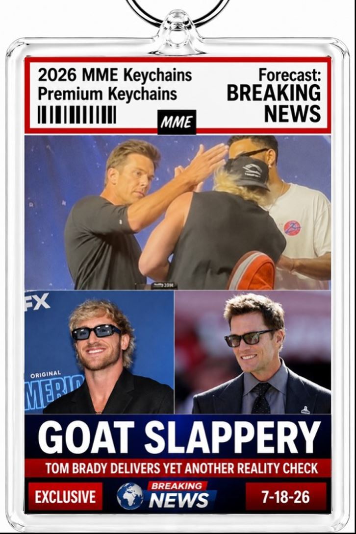 3955 Tom Brady Keychain Breaking News! Slaps Logan Paul Alt Version 5 FBL