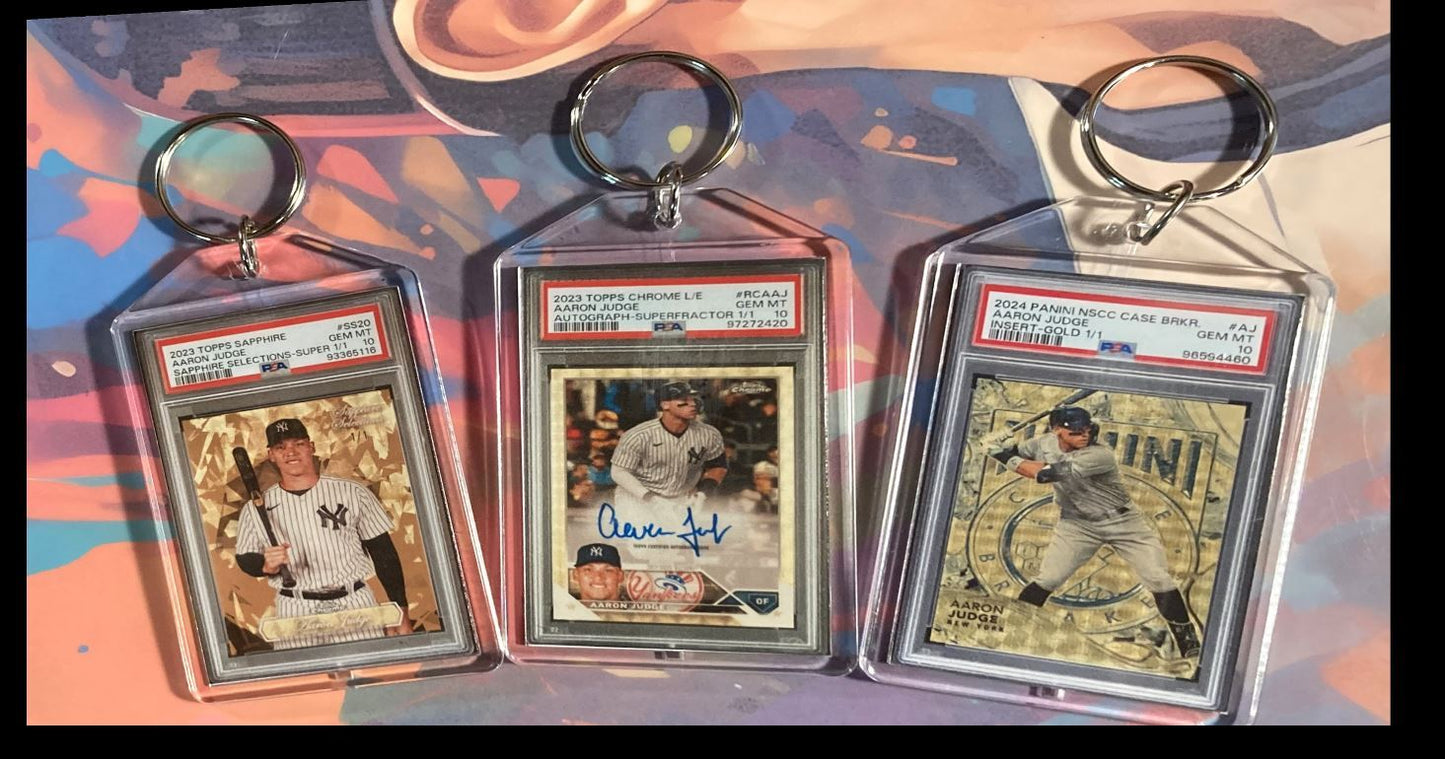 3140B Aaron Judge  3 Pack Bundle 3 Different Custom Novelty Keychains BBL KYC