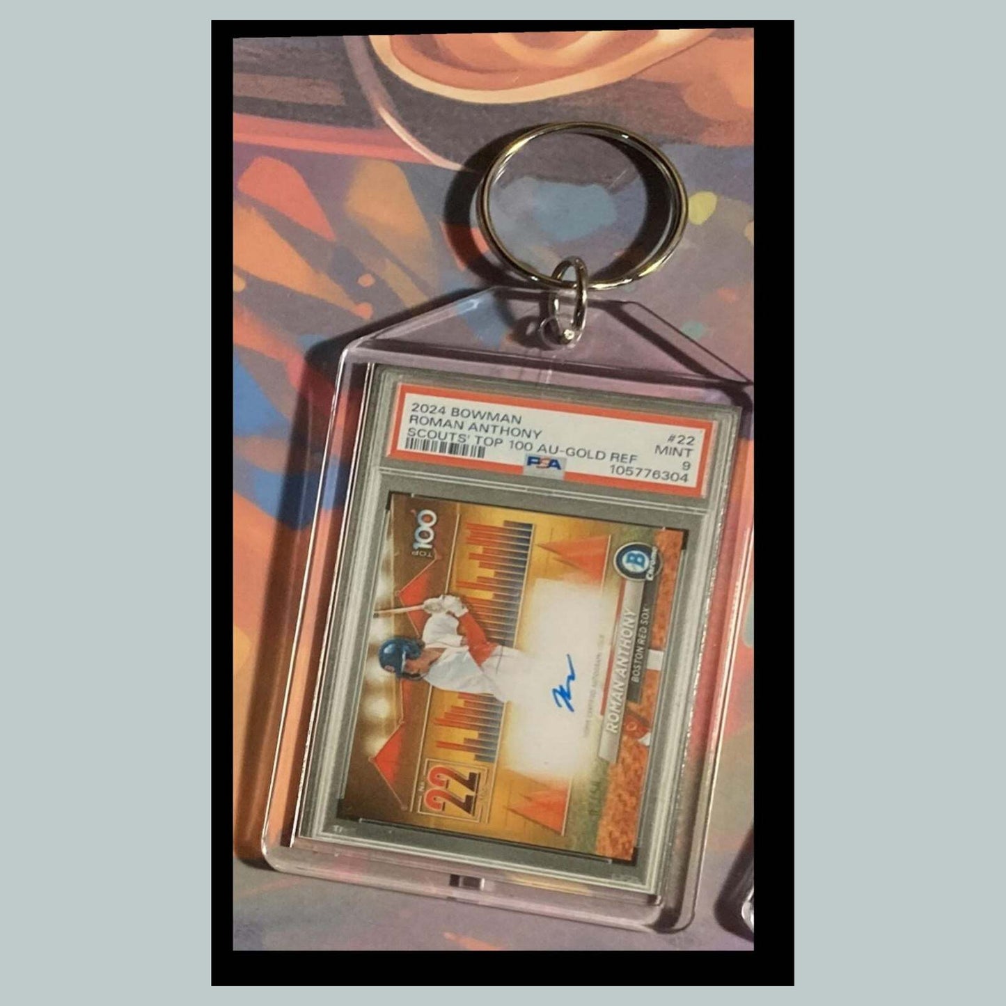3483 Roman Anthony 2024 Chrome Scouts Top Gold Auto Custom Hand Made Keychain BBL KYC