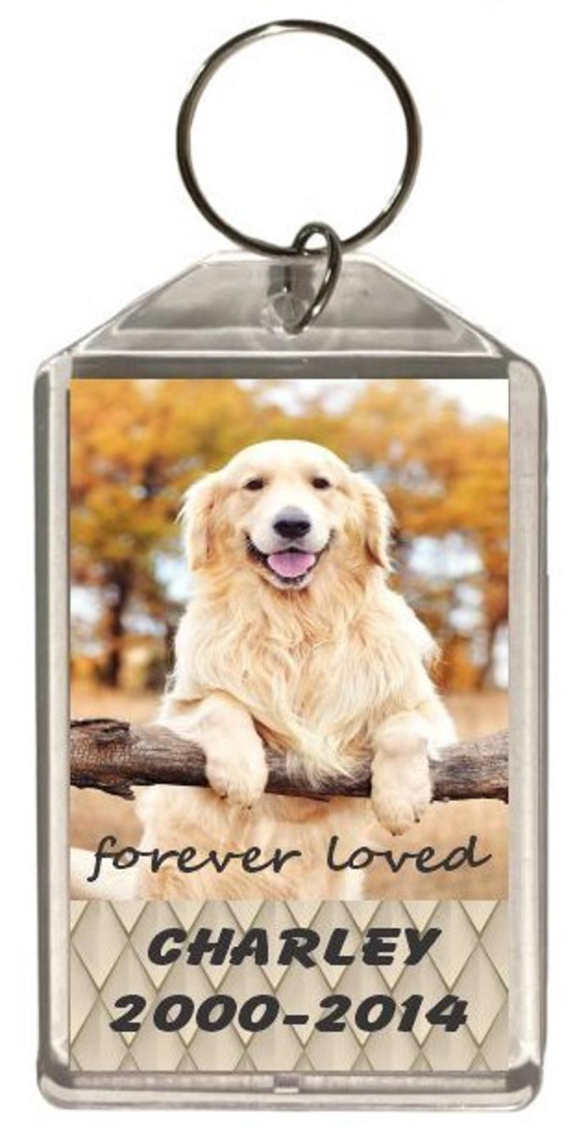 Personalized Pet Memorial Photo Keychain - Use Your Pictures