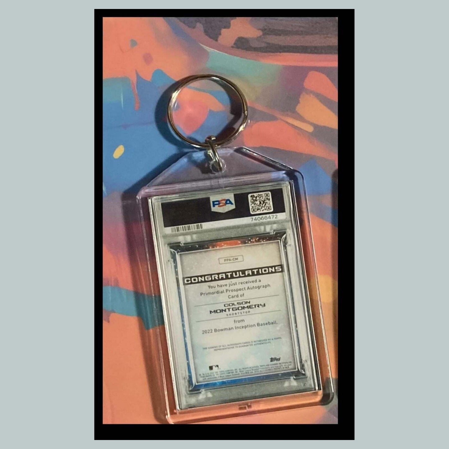 3512 Colson Montgomery 2022 Inception Auto Custom Hand Made Keychain -Great Gift BBL KYC