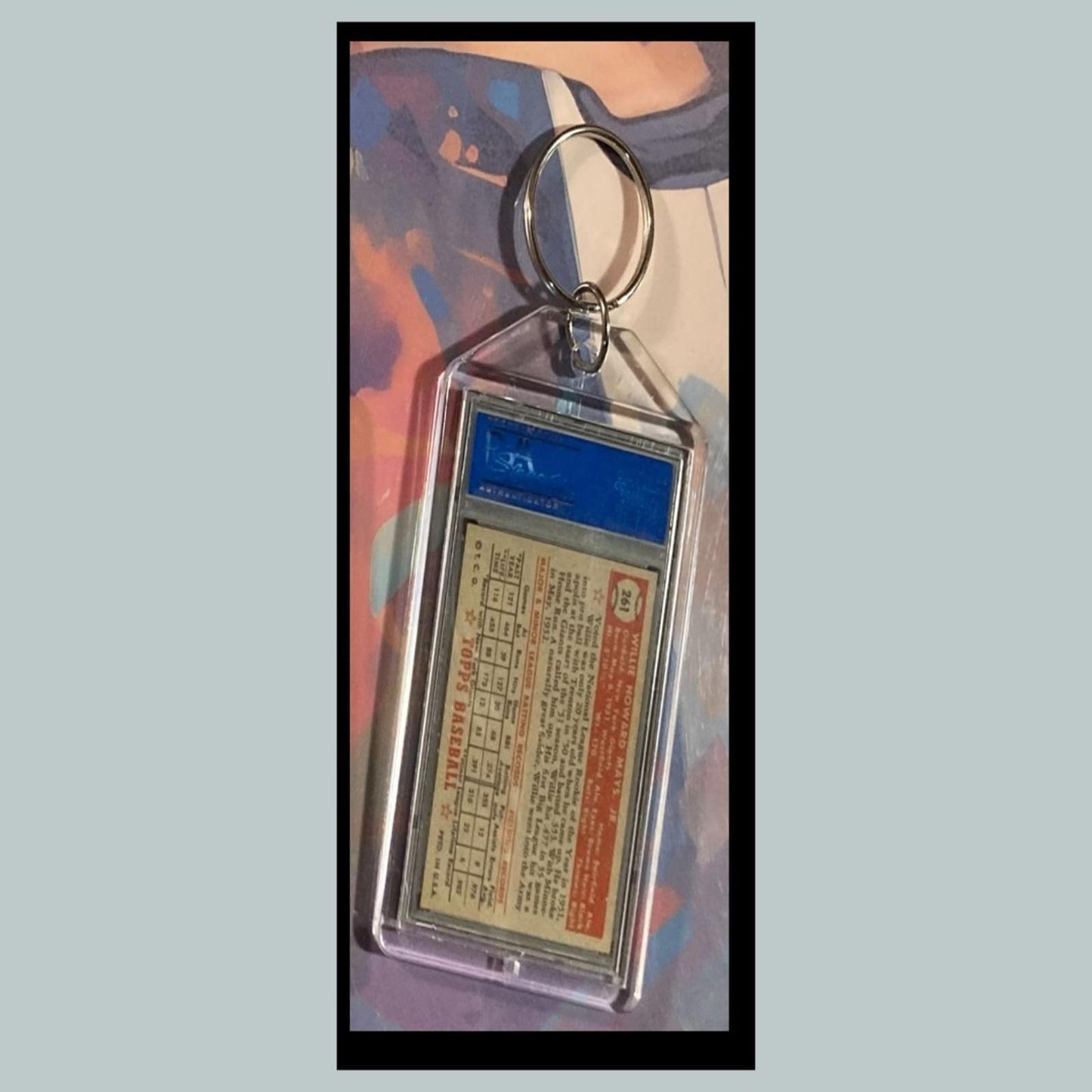 0431 Willie Mays 1952 Custom Hand Made Novelty Keychain-Makes A Great Gift