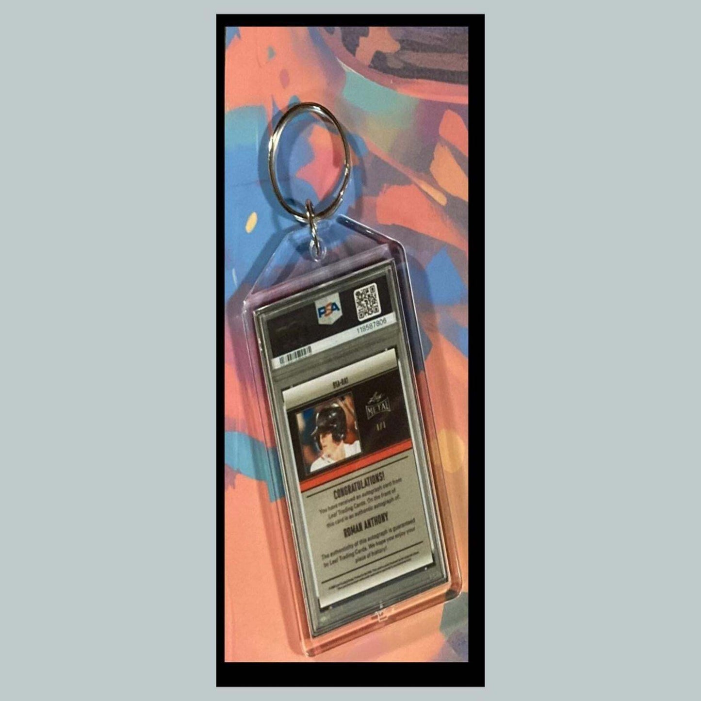 3383 Roman Anthony 2024 Leaf Galaxy Pulsar Auto Custom Hand Made Keychain - Gift BBL KYC
