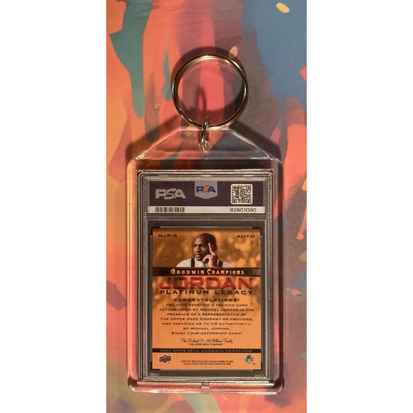 0030 Michael Jordan 2021 UD Goodwin Champs Superfractor Style Keychain