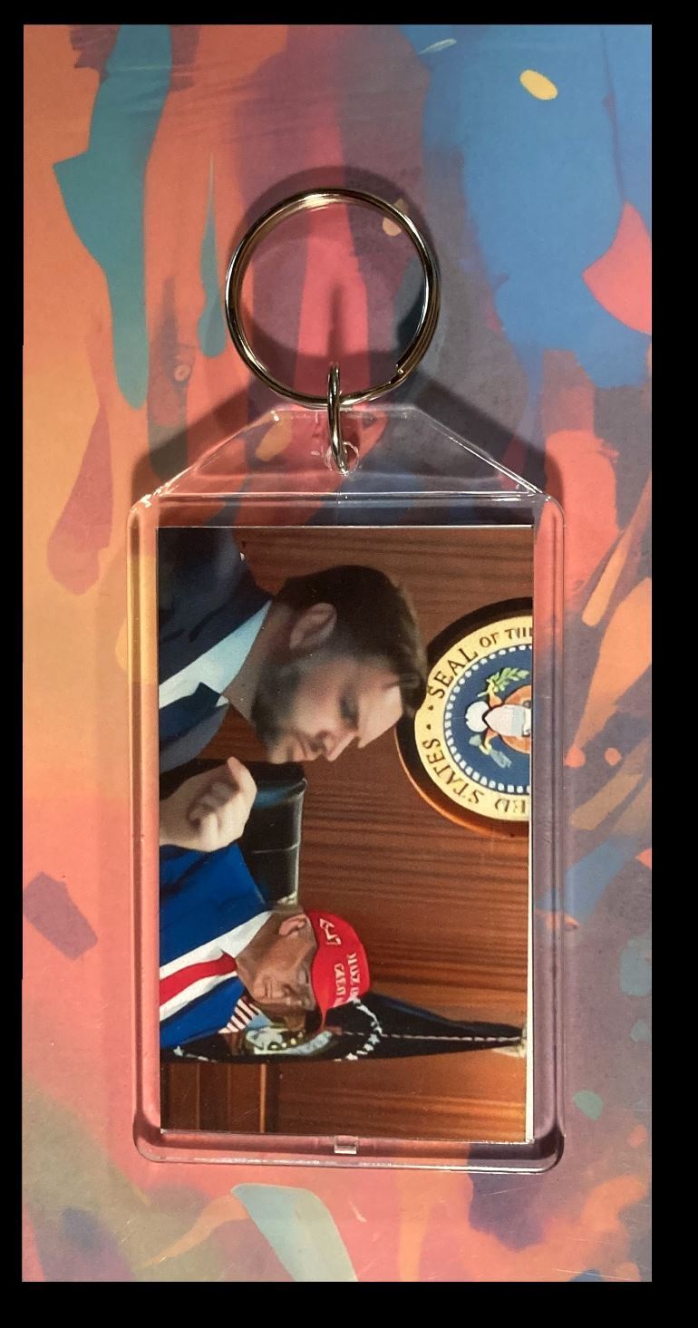3354 Trump Backup If Needed Custom Hand Made Keychain-Makes A Great Gift KYC MSC