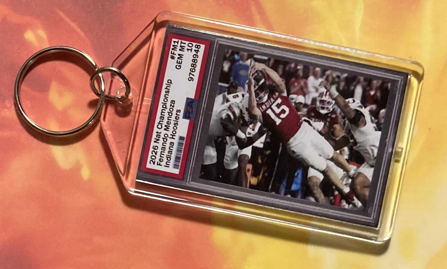 0781 Fernando Mendoza 2026 Nat Championship Mockup Custom Hand Made Keychain