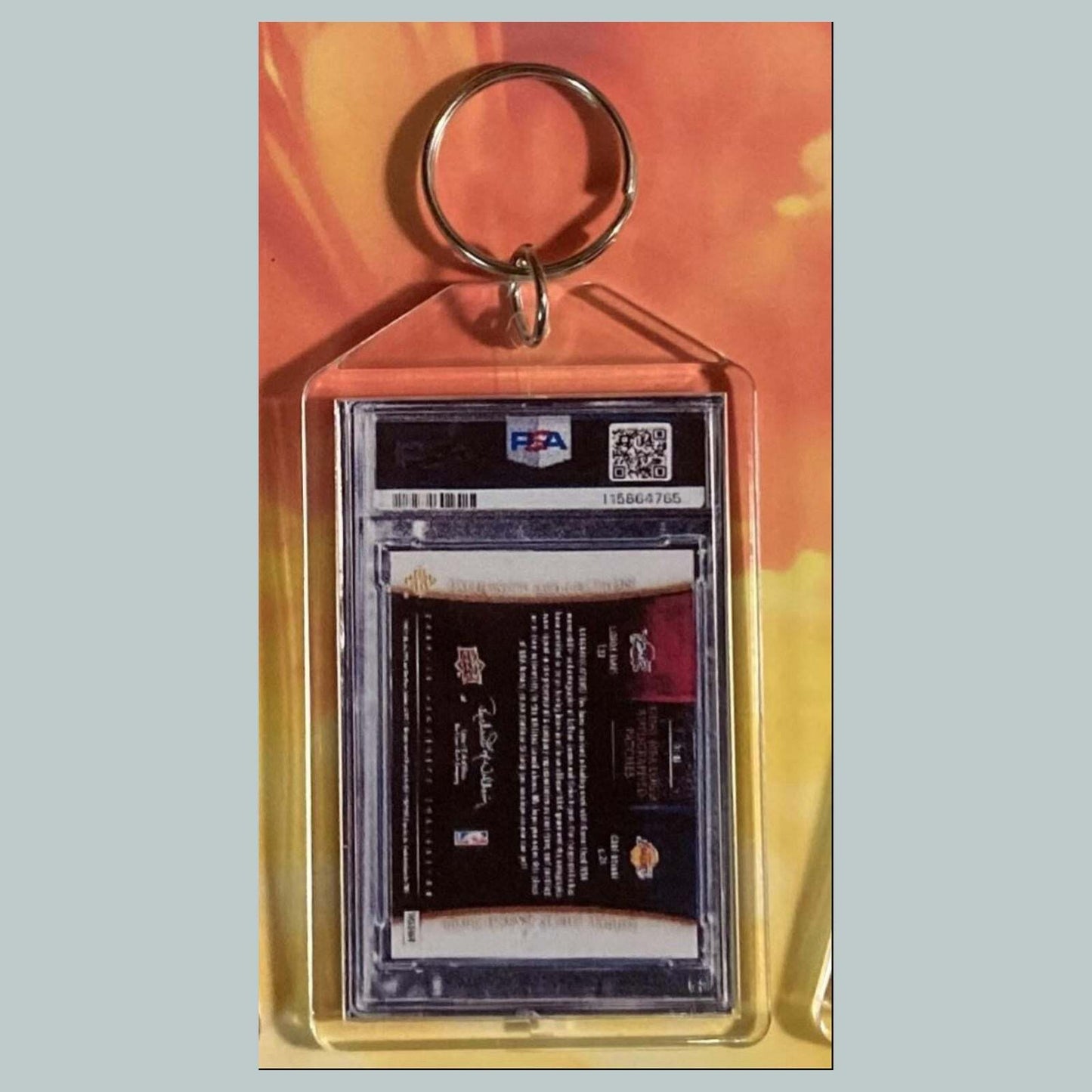 3656 Lebron James-Kobe Bryant 2009 UD Ex Dual Logoman Autos Custom Made Keychain BKL KYC
