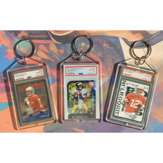 3267B Tom Brady 3 Pack Bundle 3 Different Custom Novelty Keychains-A Great Gift FBL