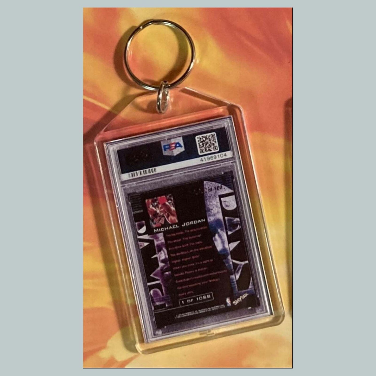 3658 Michael Jordan 1998 Hoops Slam Bams Custom Hand Made Keychain BKL KYC