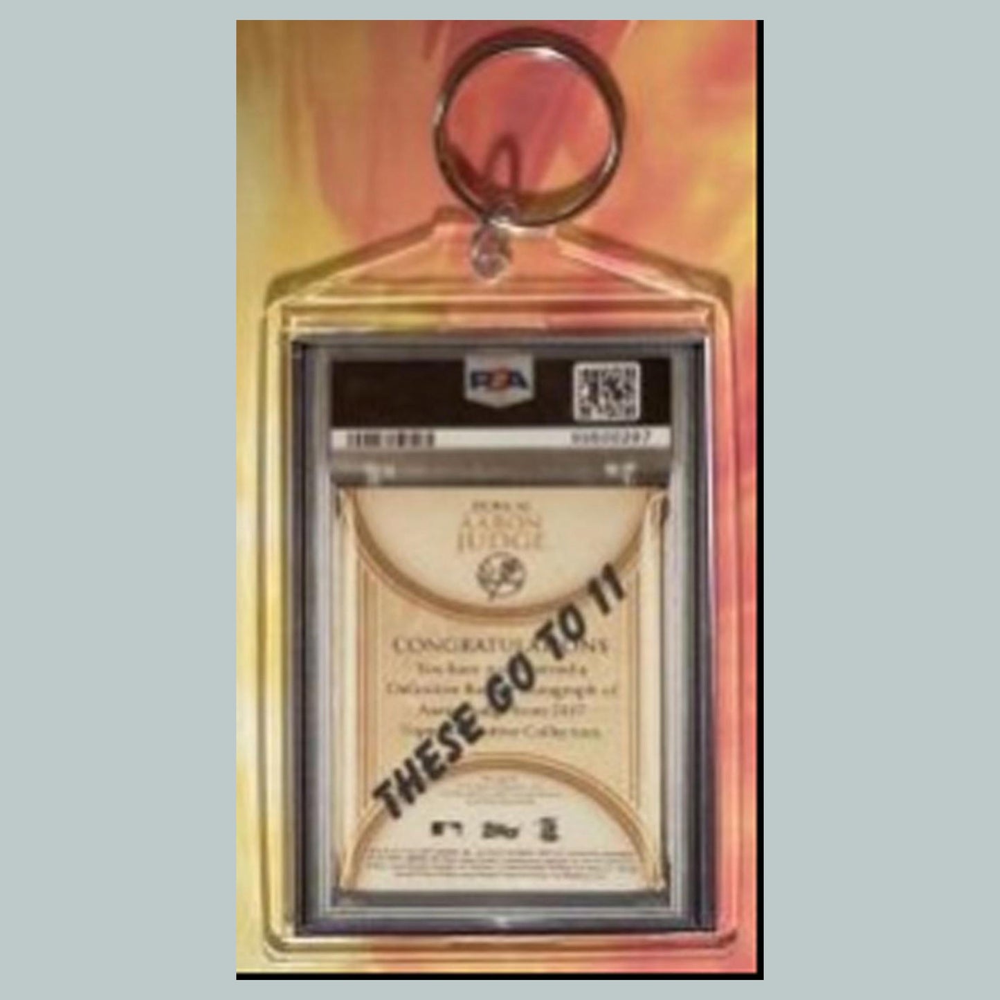 0692 Aaron Judge Jumbo Keychain 2017 Topps Definitive Auto Custom Hand Made