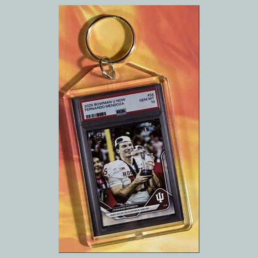 3727 Fernando Mendoza 2025 Bowman U Custom Hand Made Keychain FBL