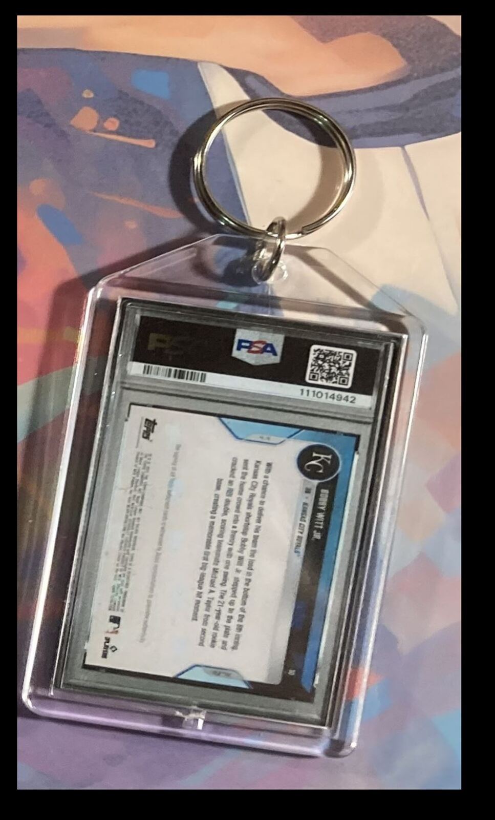 3122 Boy Witt Jr 2022 Topps Now Red Auto Custom Keychain Great Gift BBL KYC