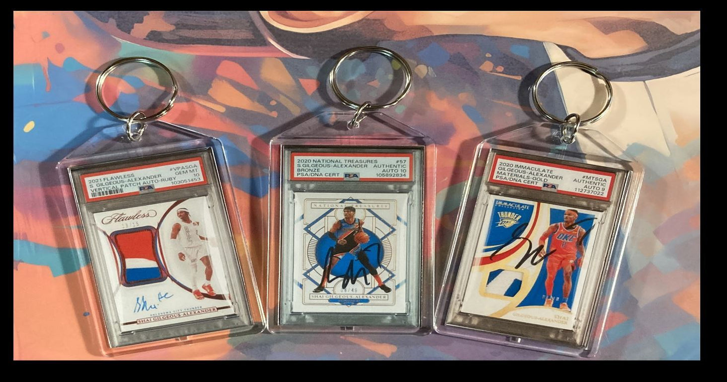 3145B Shai Gilgeous-Alexander 3 Pack Bundle 3 Different Custom Novelty Keychains BKL KYC