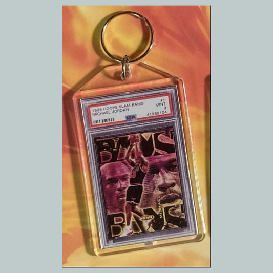 3658 Michael Jordan 1998 Hoops Slam Bams Custom Hand Made Keychain BKL KYC