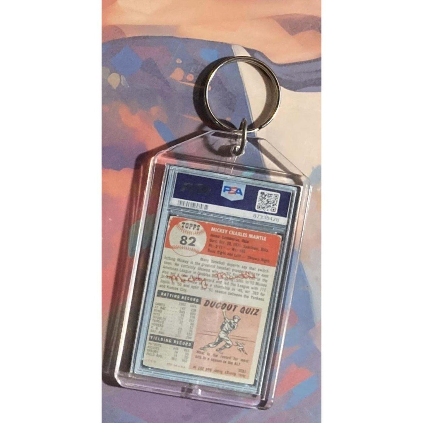 3195 Mickey	Mantle 1953 Auto Custom Hand Made Novelty Keychain A Great Gift BBL KYC